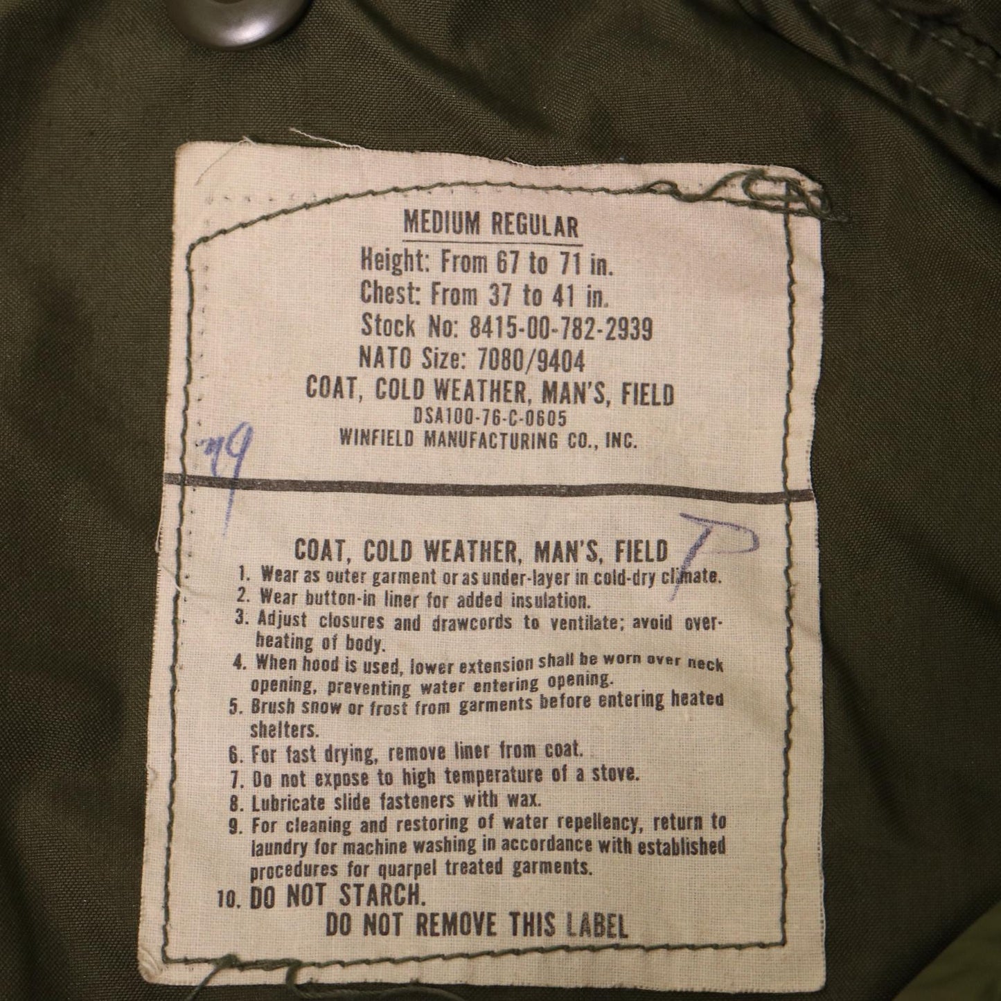70s U.S. ARMY M-65 Field Jacket 3rd Military Jacket