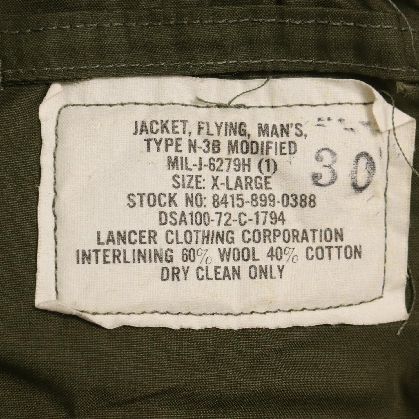 70s U.S.AIRFORCE N-3B Flight Jacket Military Jacket