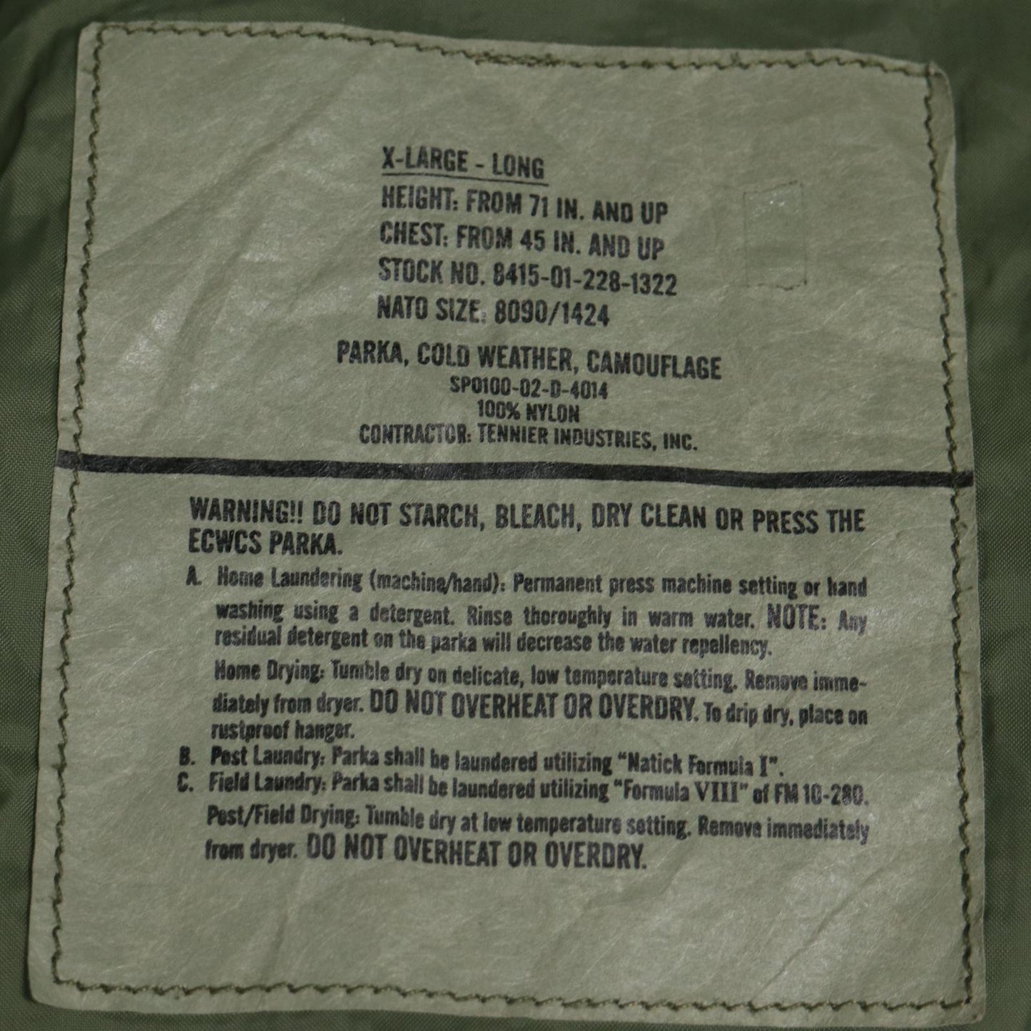 00s U.S. ARMY ECWCS GEN1 GORE-TEX Parka Military Jacket