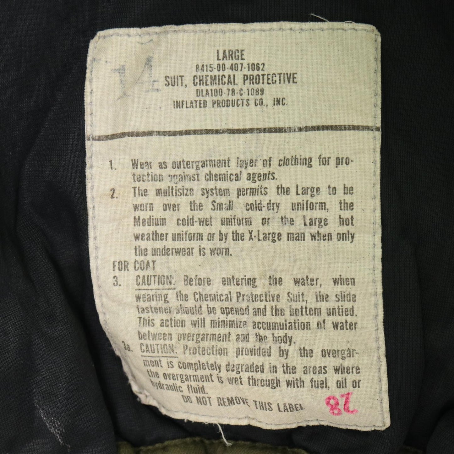 70s U.S. ARMY Chemical Protective Military Jacket