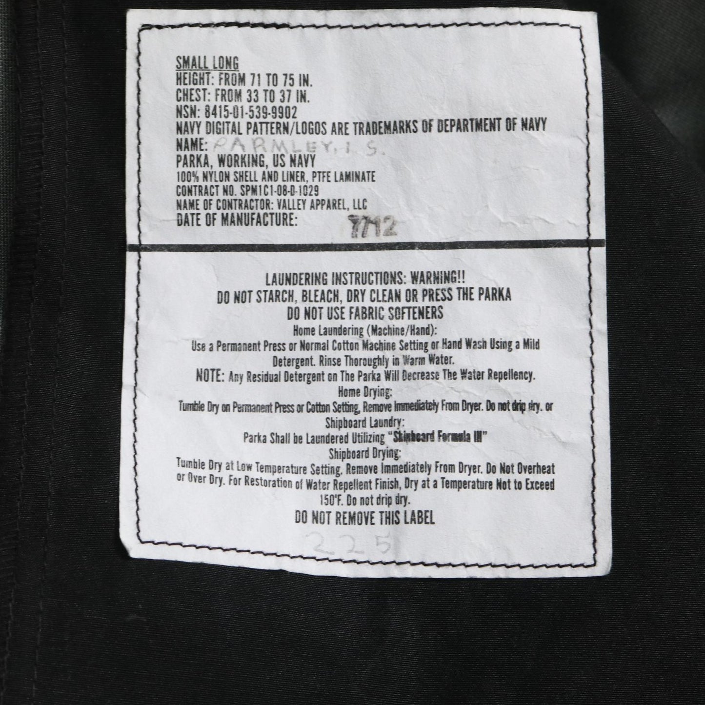 00s U.S. NAVY NWU GORE-TEX Parka Jacket Military Jacket