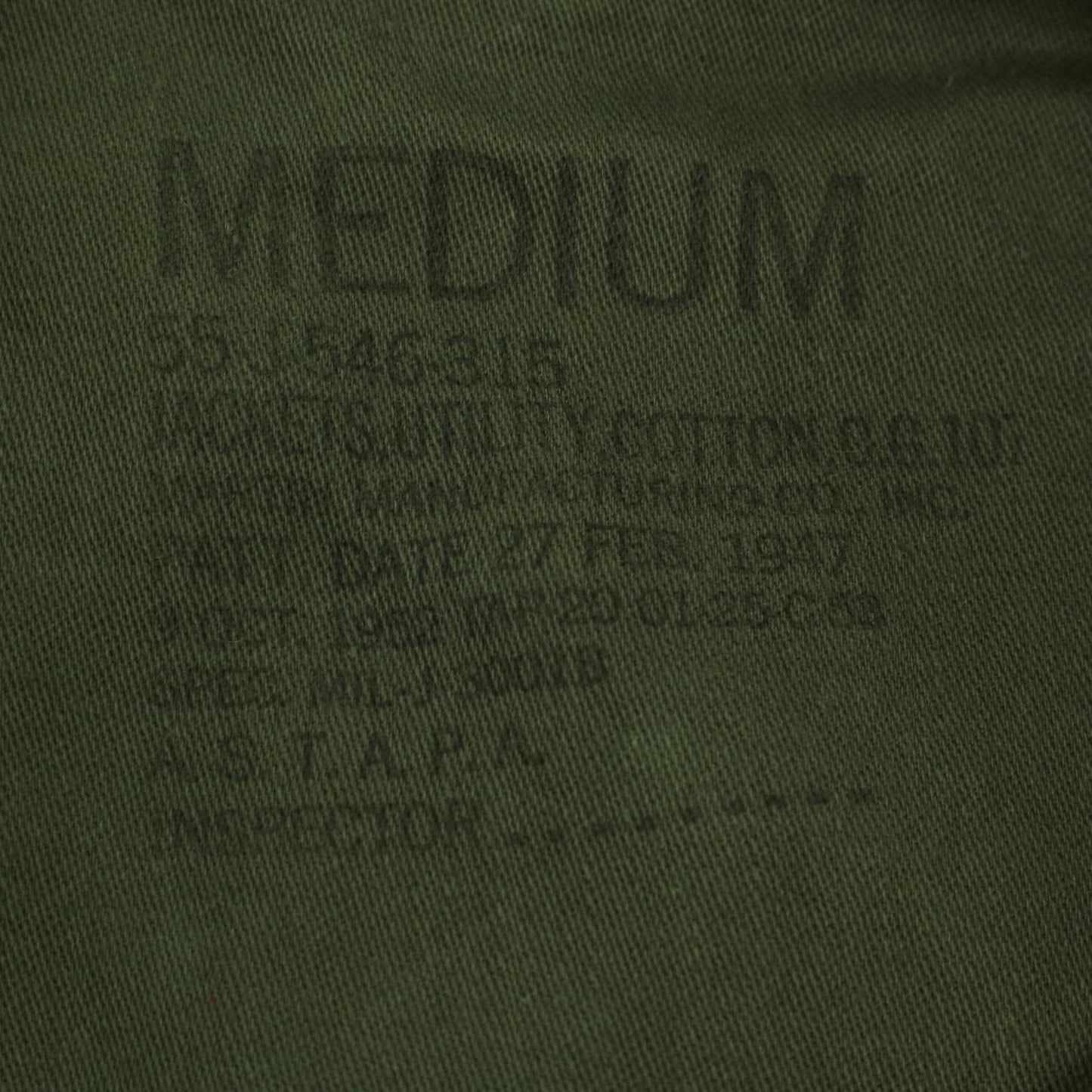 50s U.S. ARMY OG-107 Cotton Sateen Shirt Military Shirt