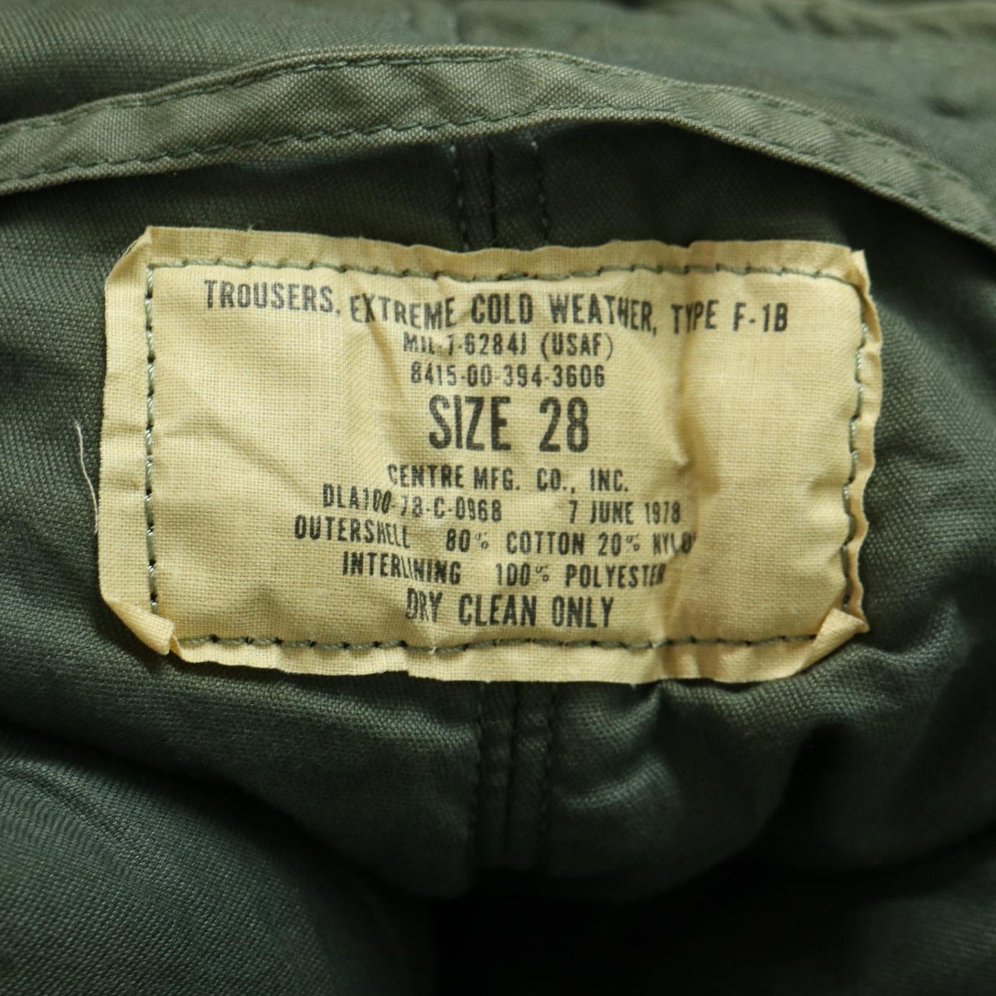 70s U.S.AIRFORCE F-1B Flight Pants Military Pants