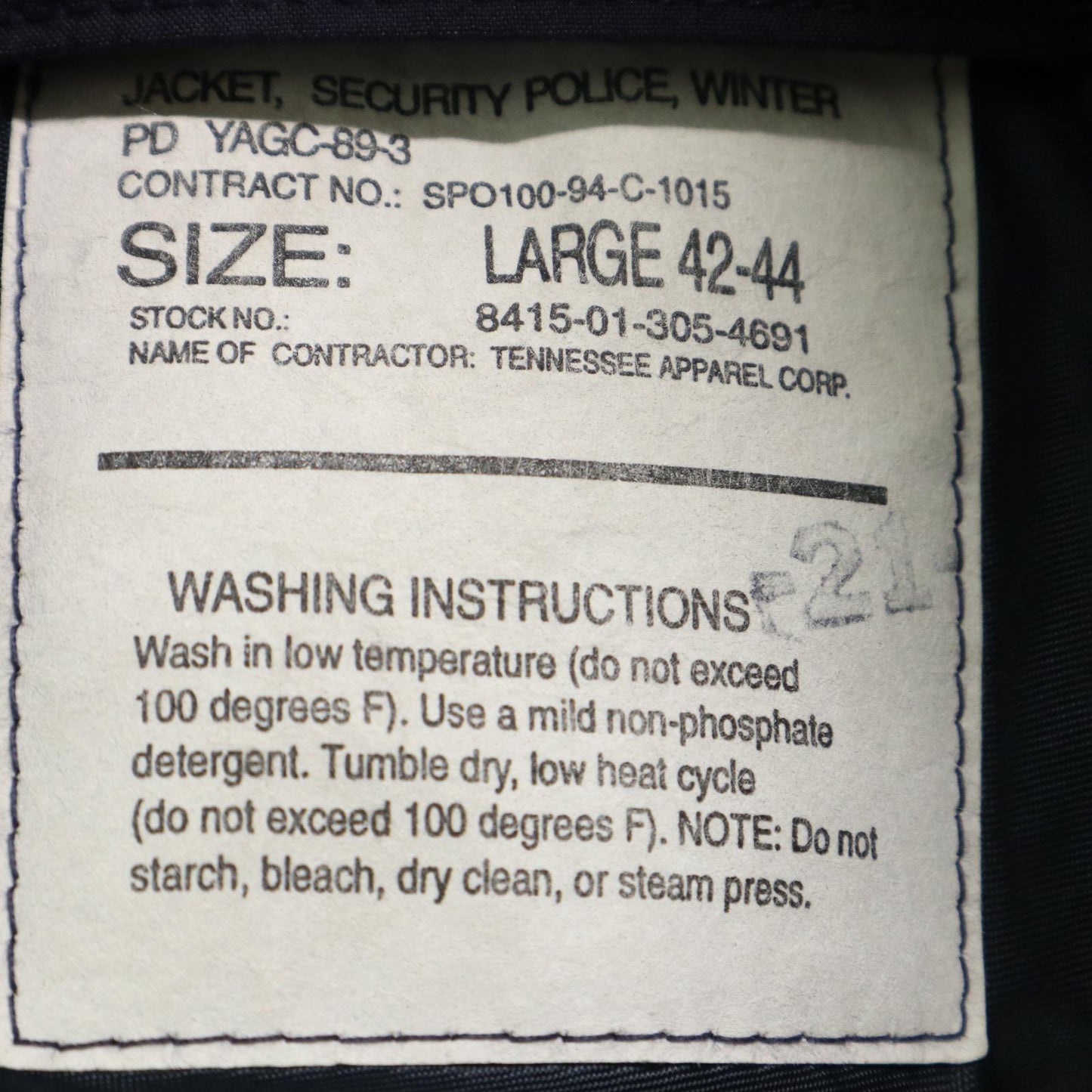 90s U.S.AIRFORCE Security Police Winter Jacket Military Jacket