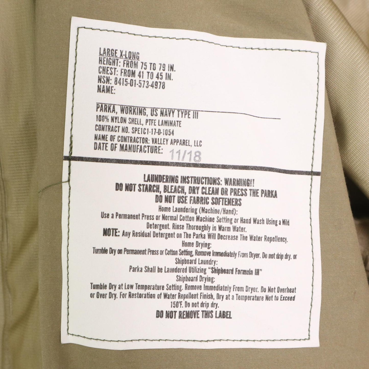 U.S. NAVY NWU GORE-TEX Parka Jacket Military Jacket