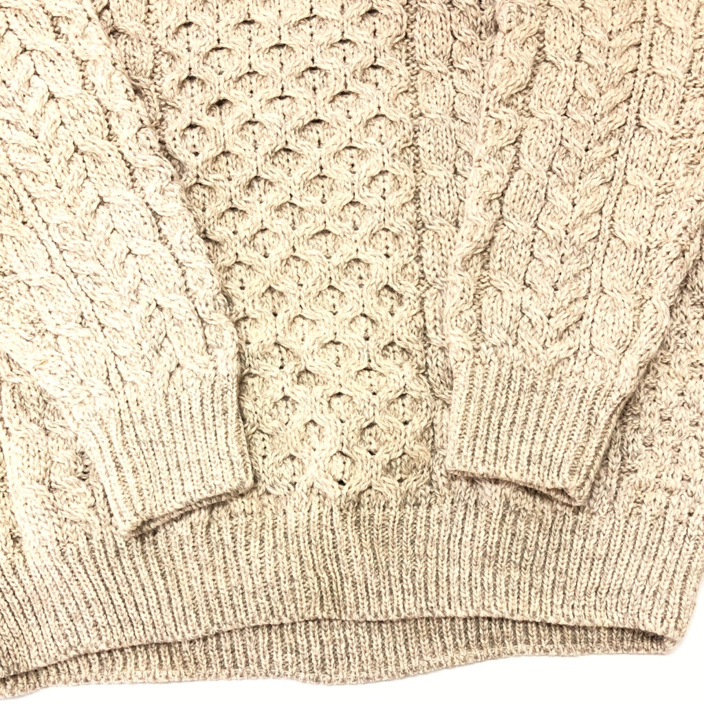 carraigdonn Aran Knit Crewneck Sweater