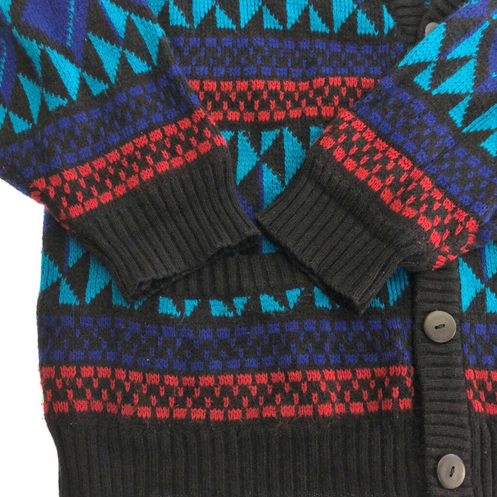 90s SWEATER GRAPHIX Patterned Cardigan
