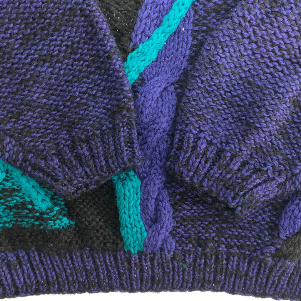 90s CITY STREETS 3D Knit Sweater