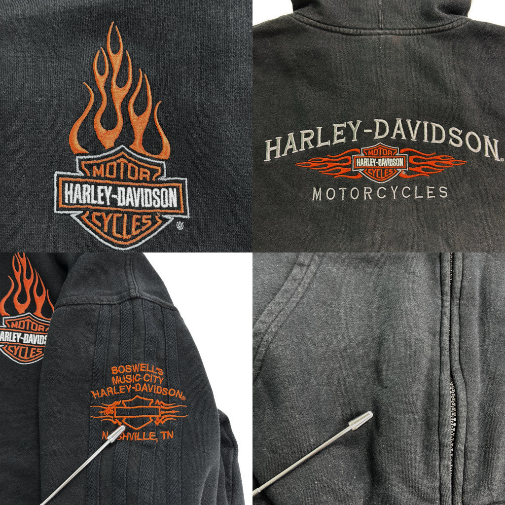 00s HARLEY DAVIDSON Full Zip Hoodie