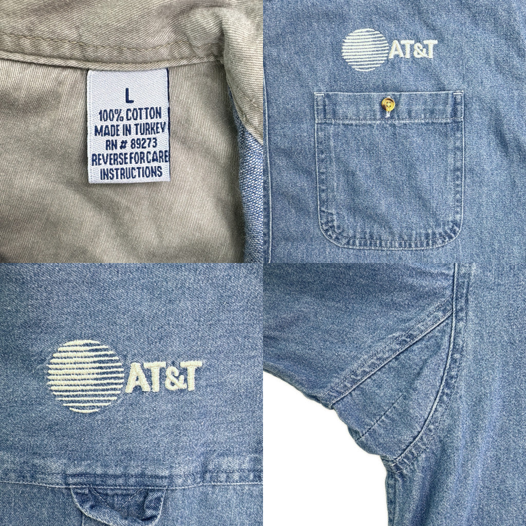 90s AT&T Denim Chambray Shirt