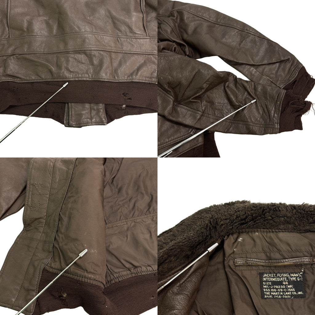60s U.S. NAVY G-1 Flight Jacket Leather Jacket