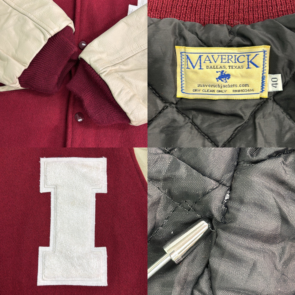 90s MAVERICK Varsity Stadium Jacket
