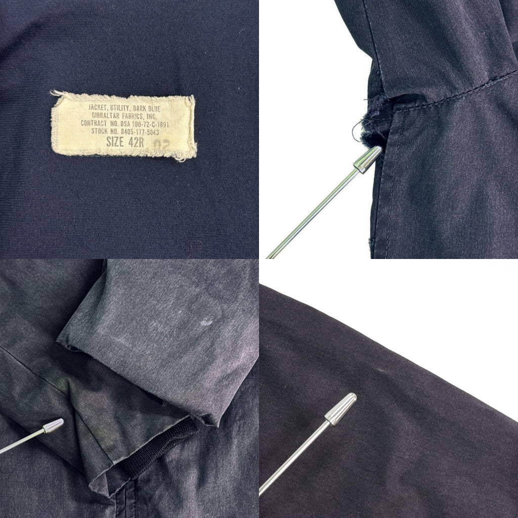 70s U.S. NAVY Utility Jacket Military Jacket