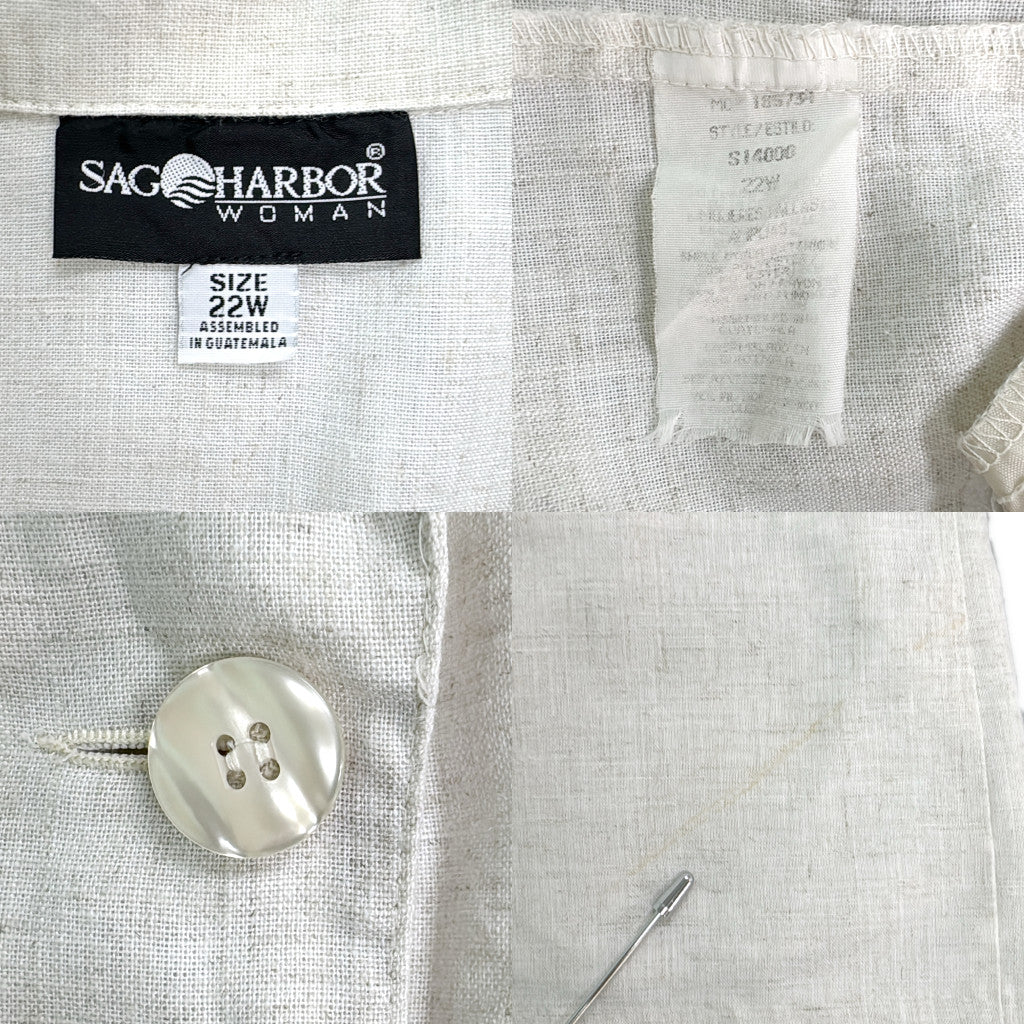 SAG HARBOR Linen Tailored Jacket