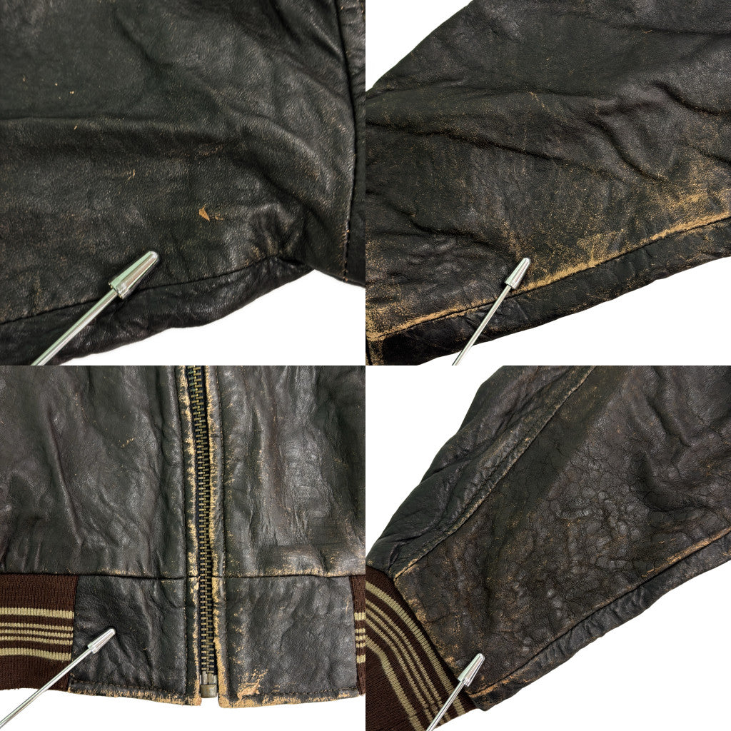 90年代 Harro レザージャケット ブラック メンズ XS 中古 古着 Y9123