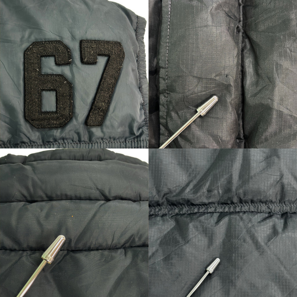 ダウンベスト ブラック メンズ XL 中古 古着 Y9147