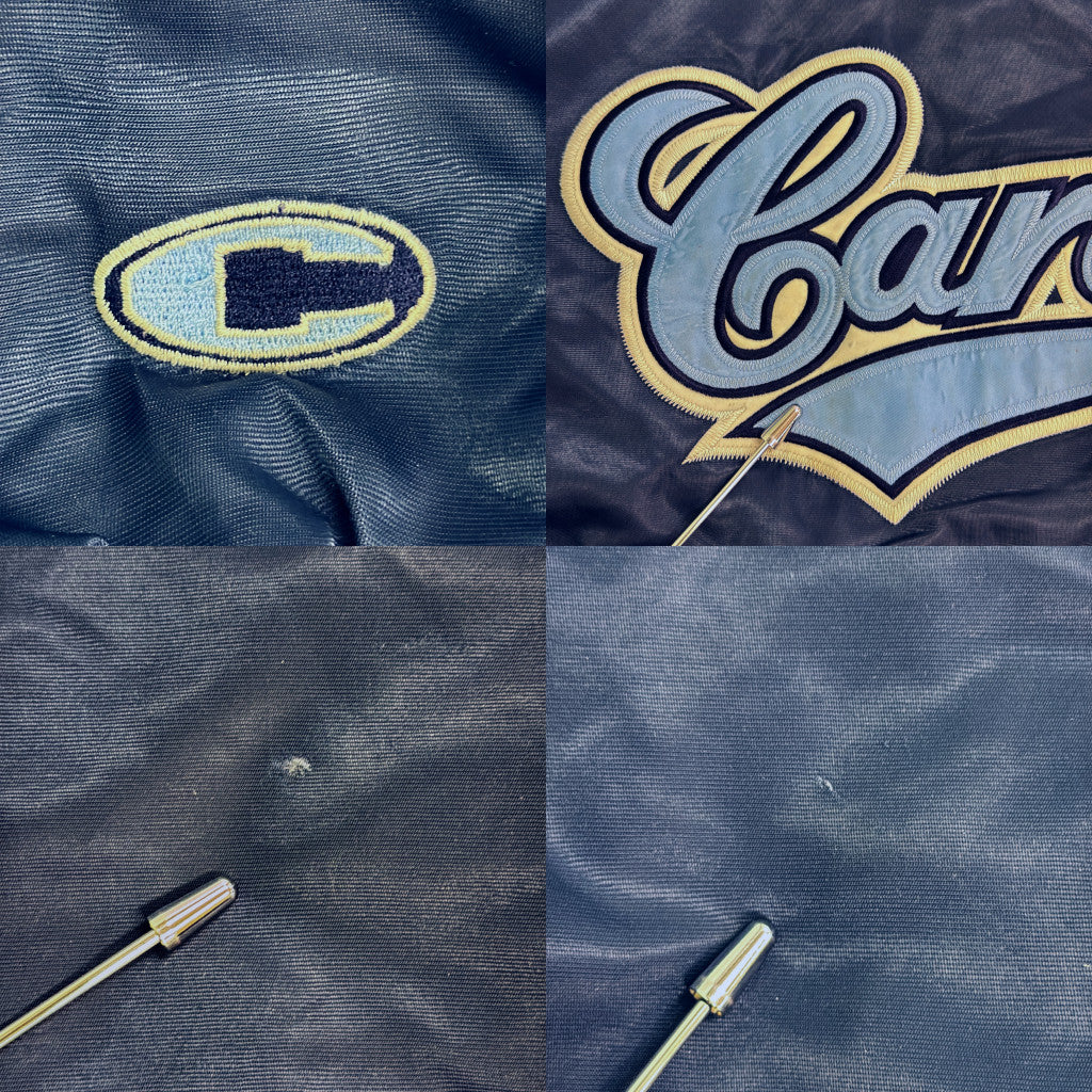 90年代 Colosseum Athletics スタジアムジャケット ノースカロライナ・ターヒールズ カレッジ ブルー メンズ XL 中古 古着 Y9162