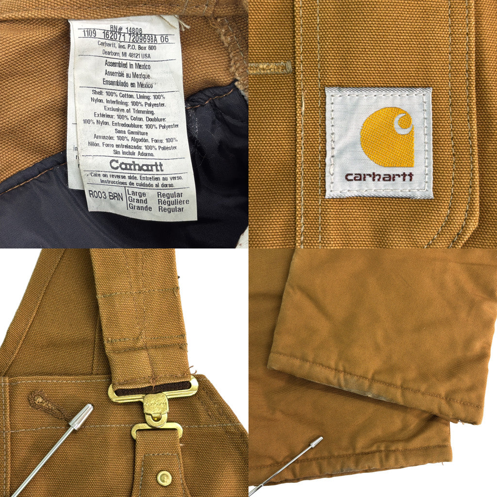 00s Carhartt Duck Double Knee Bib Overall Duck Overall