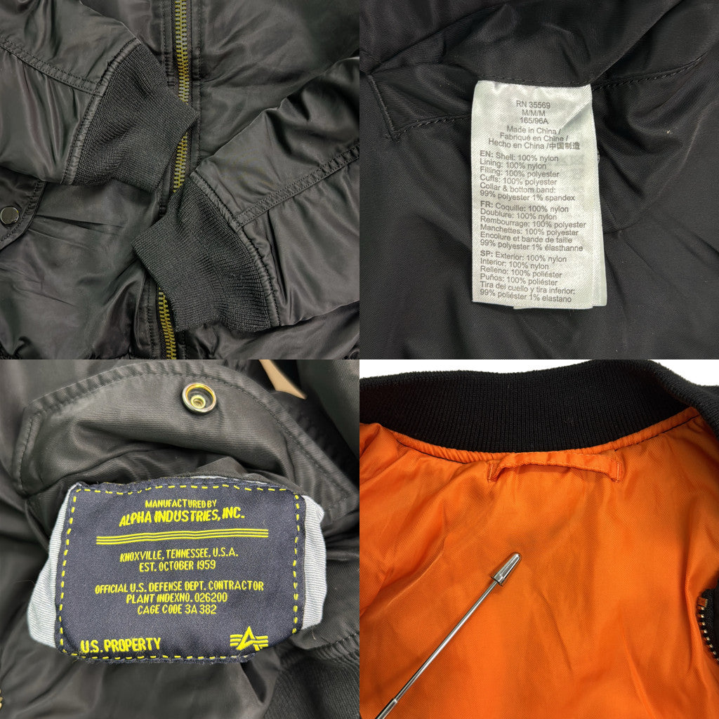 ALPHA INDUSTRIES MA-1 Flight Jacket Military Jacket