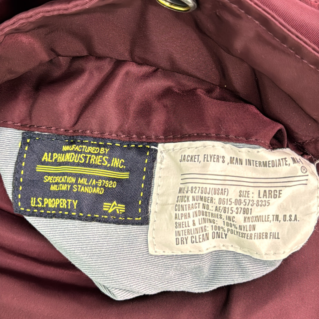ALPHA INDUSTRIES MA-1 Flight Jacket Military Jacket