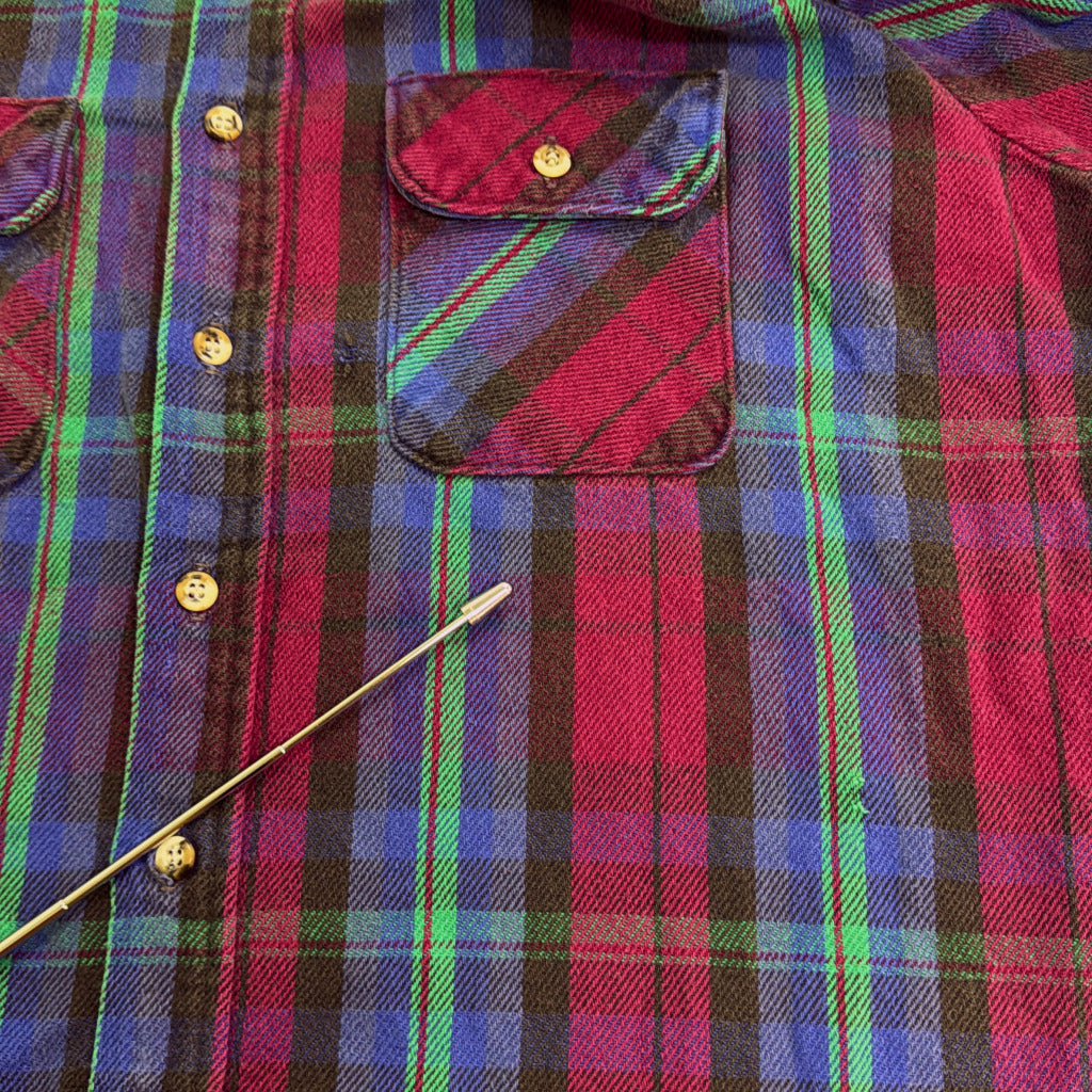 90s FIVE BROTHER Flannel Shirt