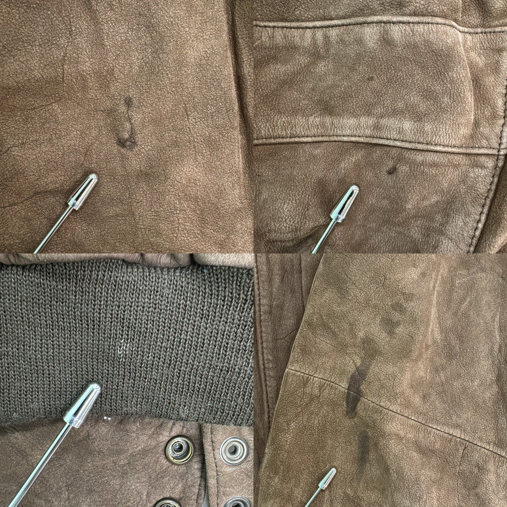 90s AUTHENTIC STRUCTURE OUTERWEAR Leather Jacket
