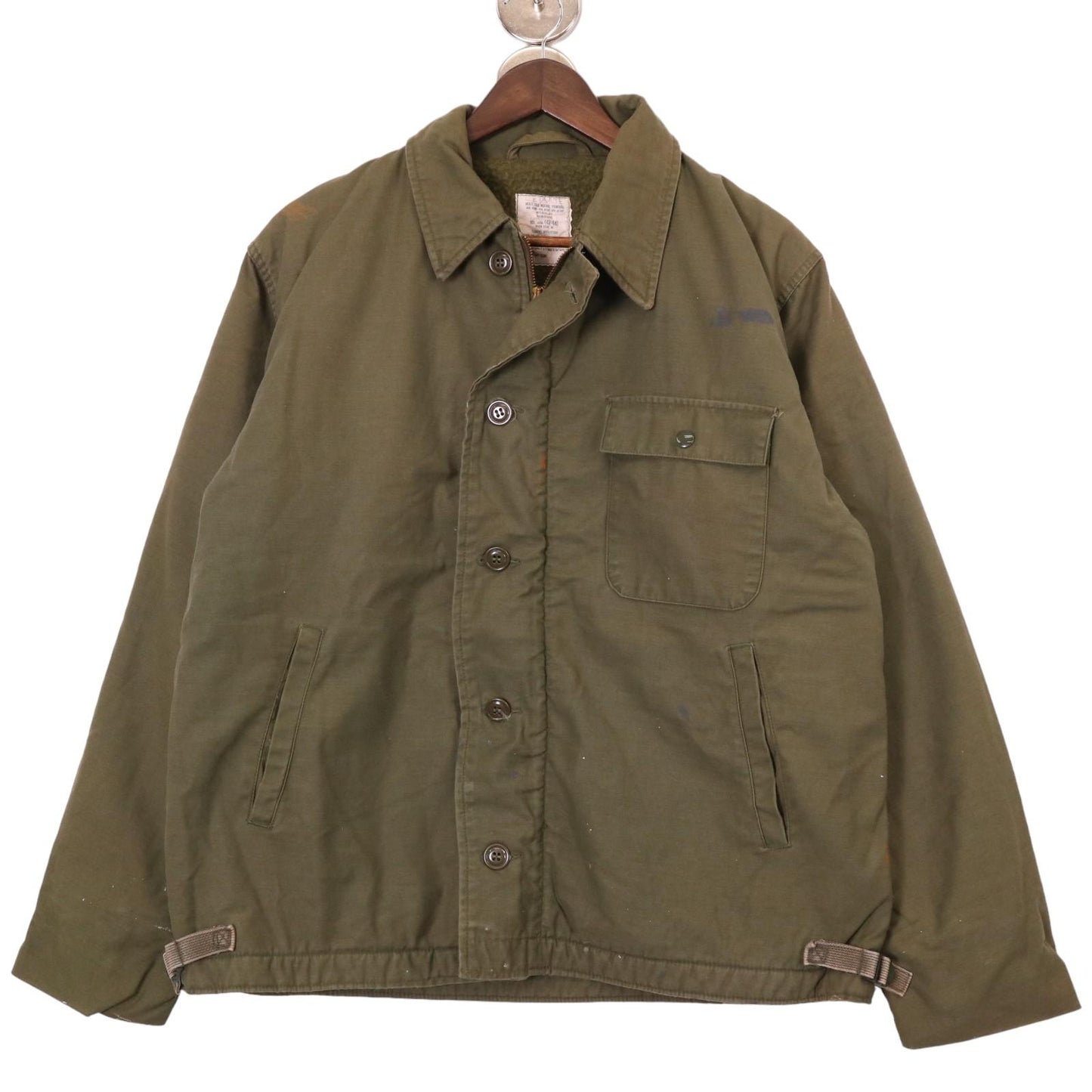 80s U.S. NAVY A-2 Deck Military Jacket