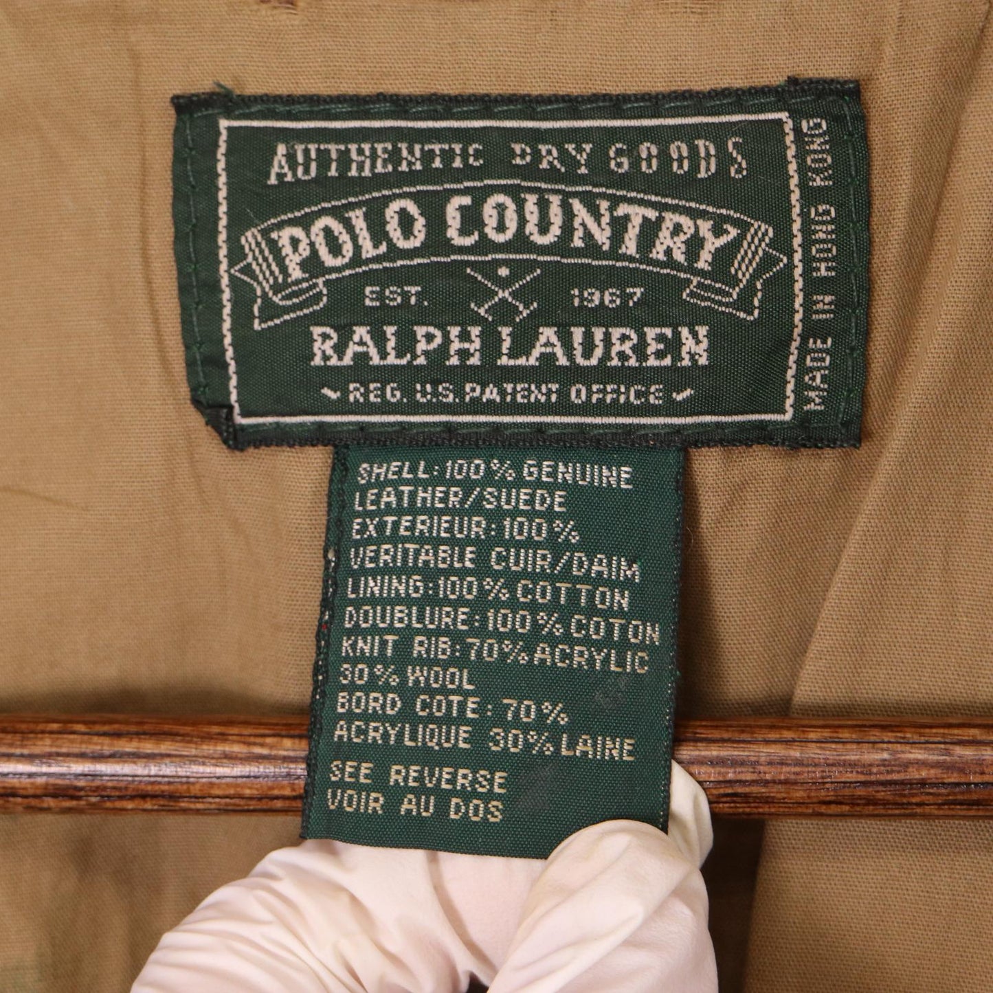 90s POLO COUNTRY A-2 Flight Leather Jacket