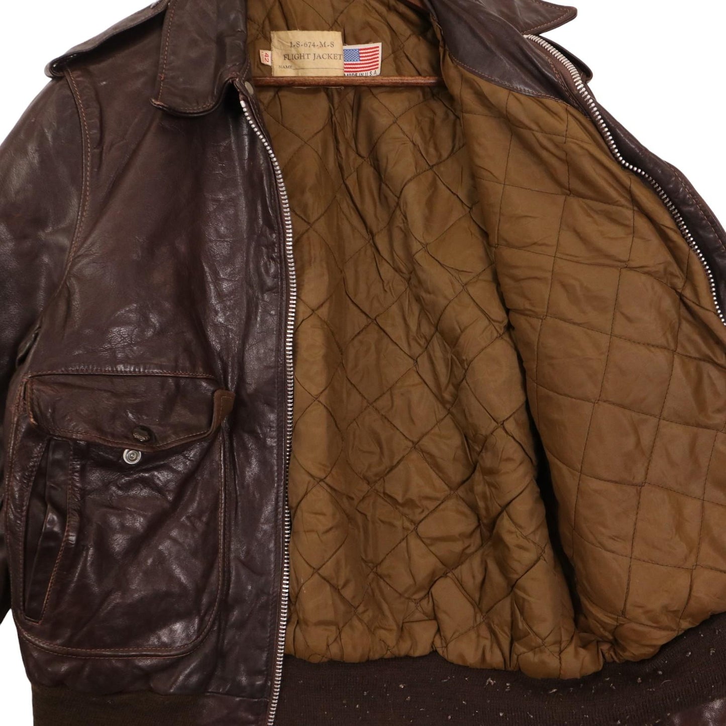 70s Schott A-2 Flight Leather Jacket