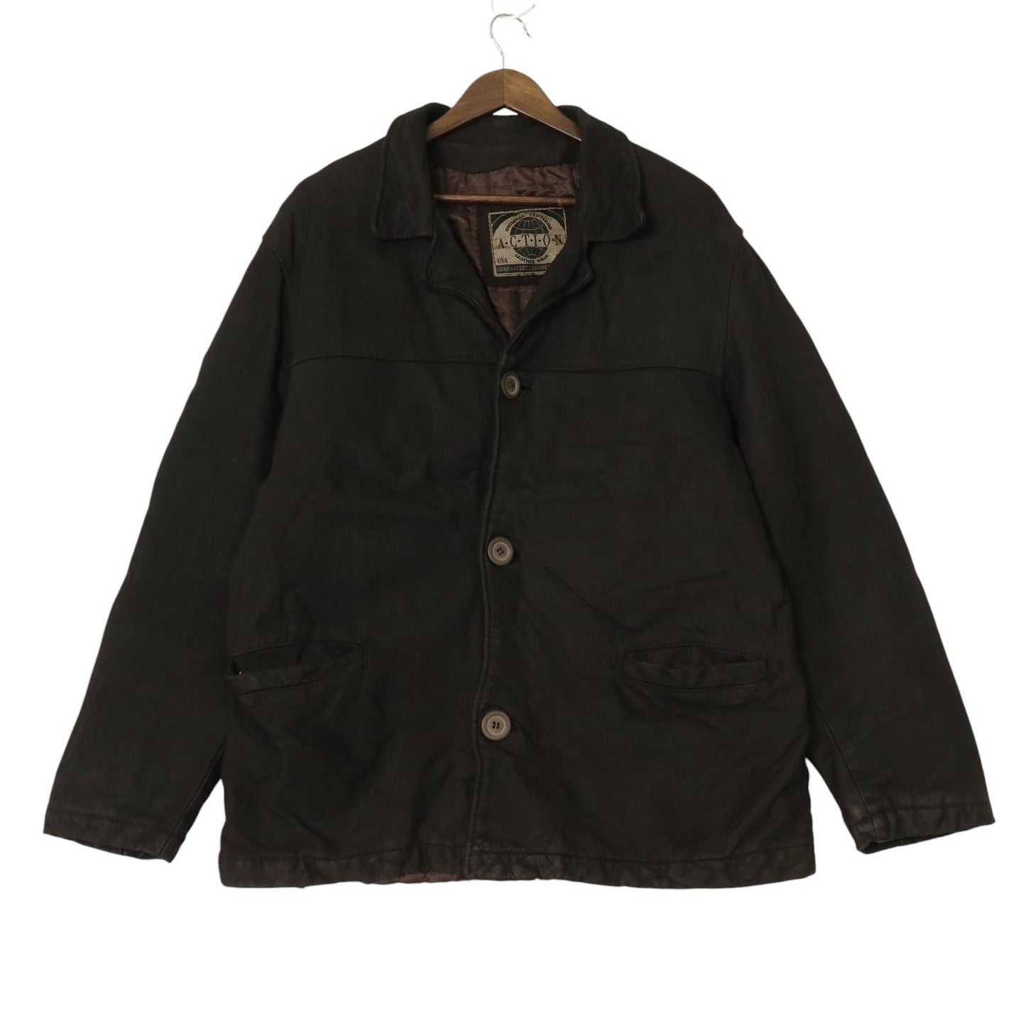 90s ACTION Leather Jacket