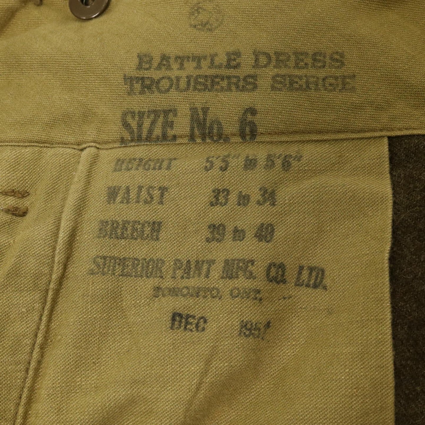 50s Euro Military Long Pants
