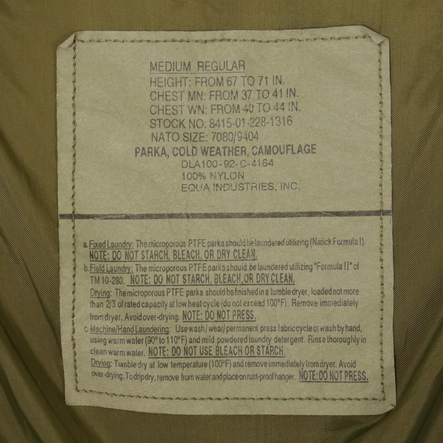 90s U.S. ARMY ECWCS GEN1 GORE-TEX Parka Military Jacket