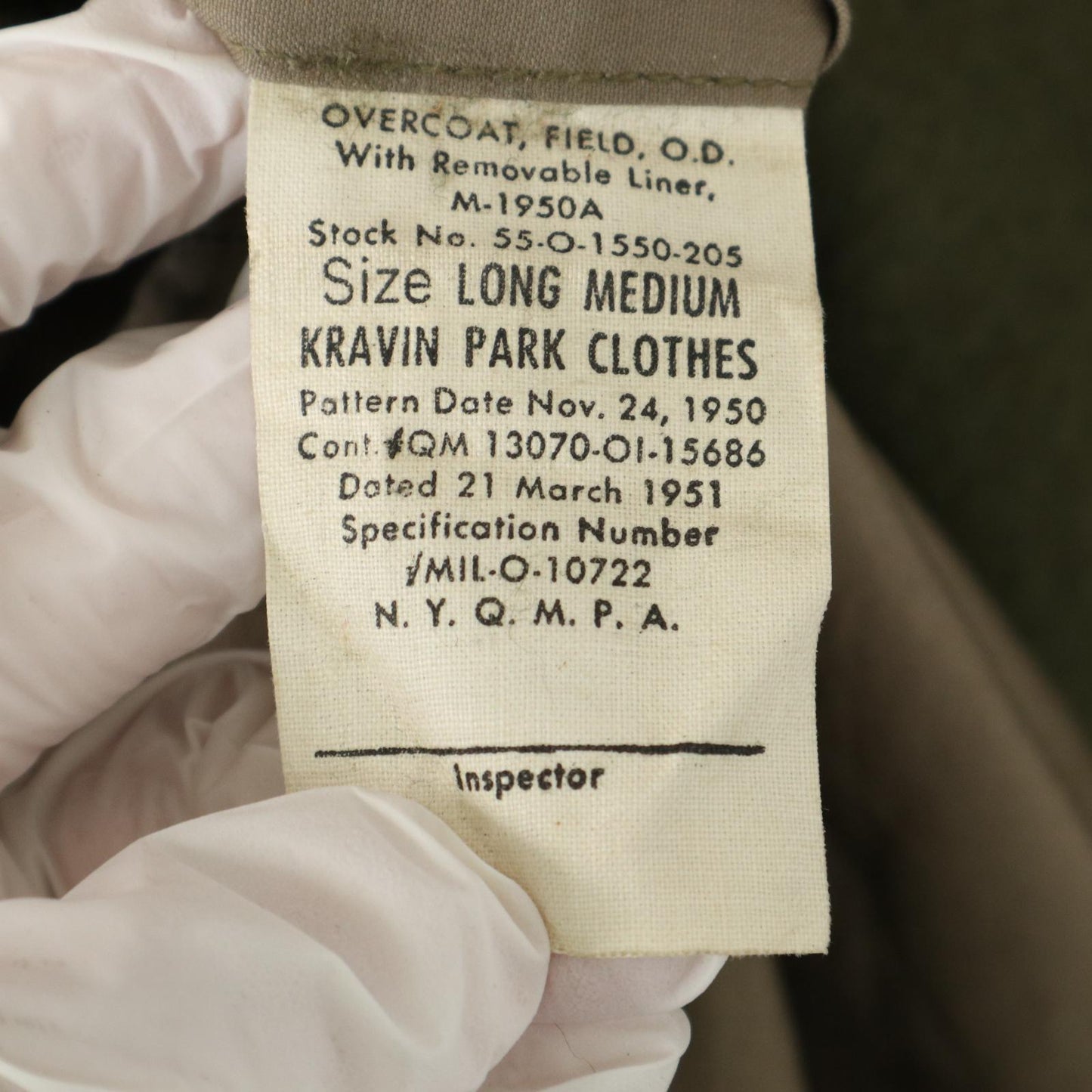 50s U.S. ARMY M-50 Overcoat Military Coat