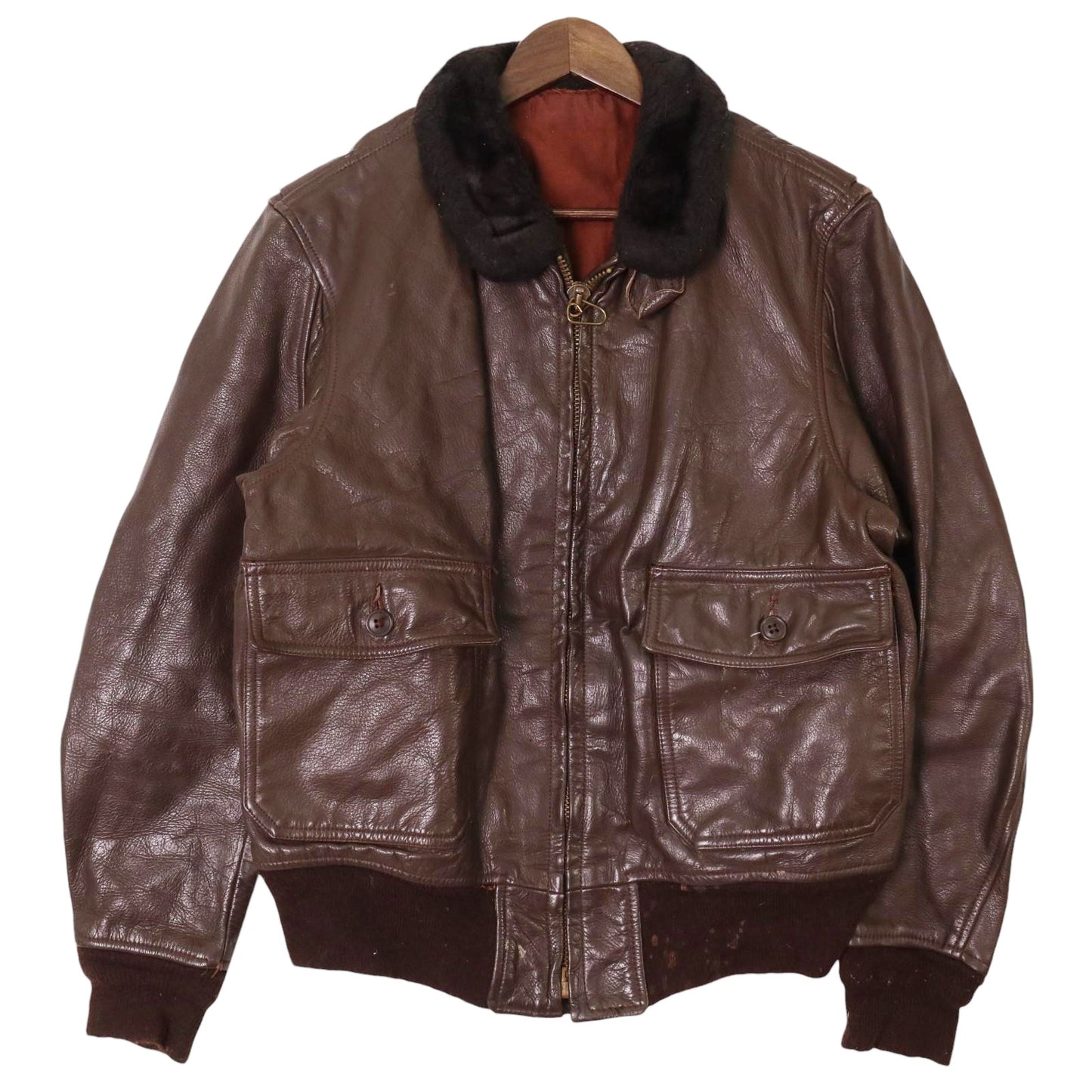 70s U.S. NAVY G-1 Flight Jacket Military Jacket