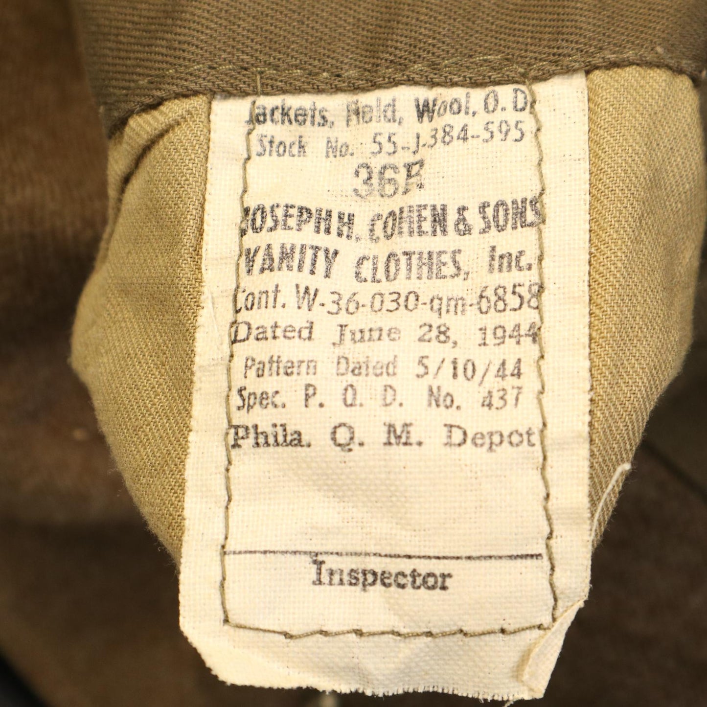 40s U.S. ARMY Ike Jacket Military Jacket