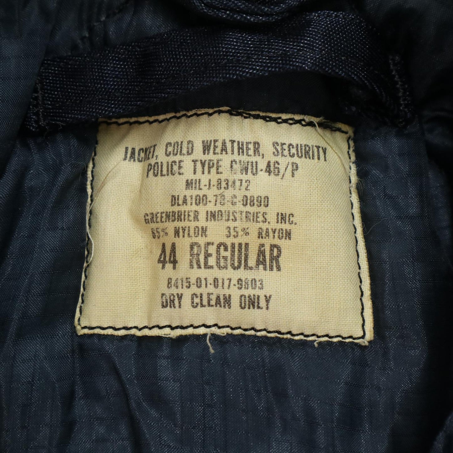 70s U.S.AIRFORCE Security Police Winter Jacket Military Jacket