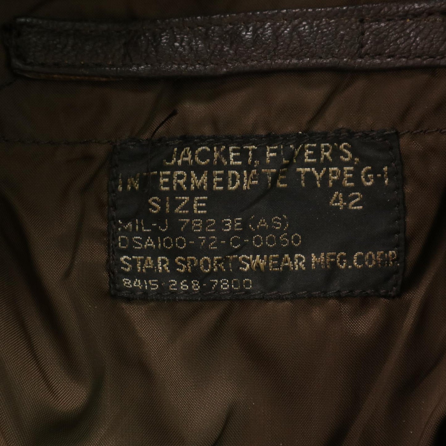 70s U.S. NAVY G-1 Flight Jacket Military Jacket