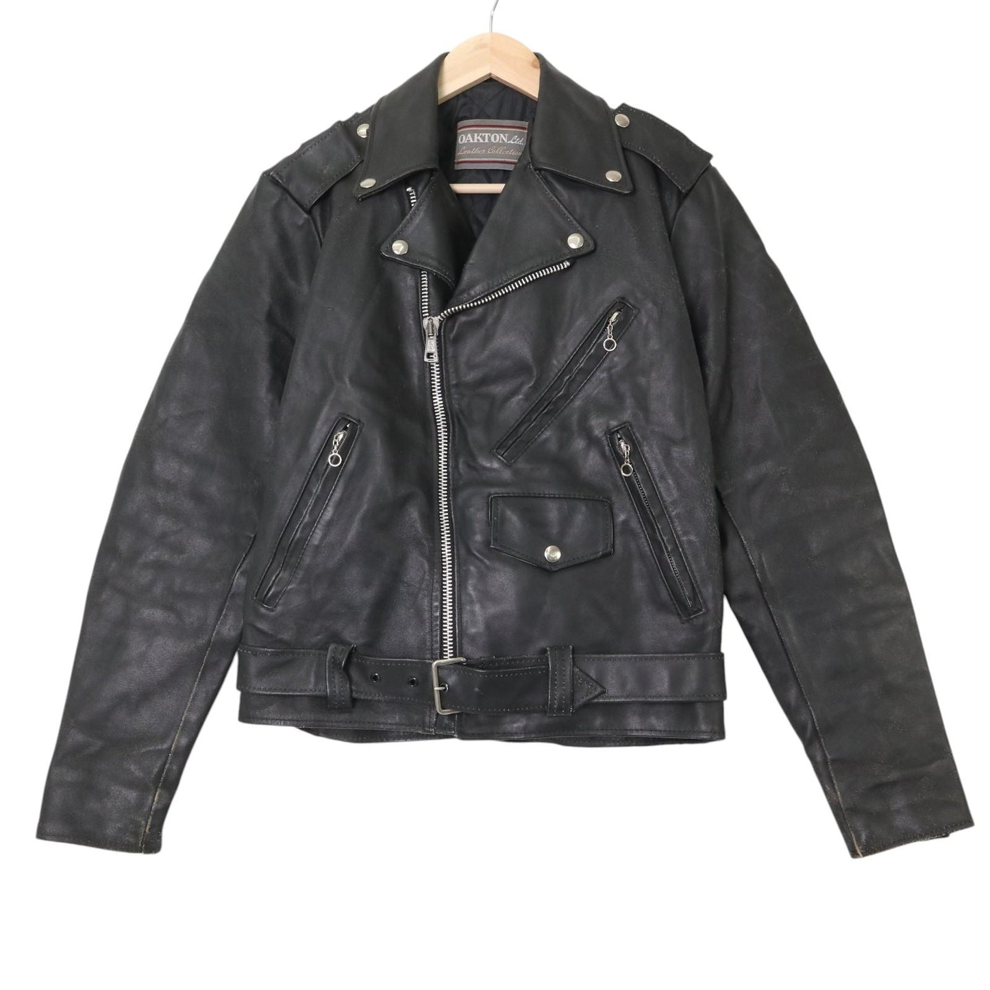 80s OAKTON Double Riders Leather Jacket