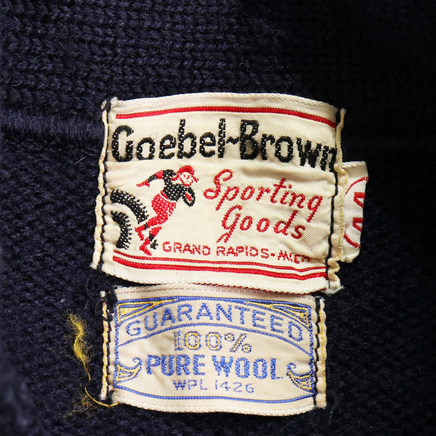 50s Goebel-Brown Lettered Sweater