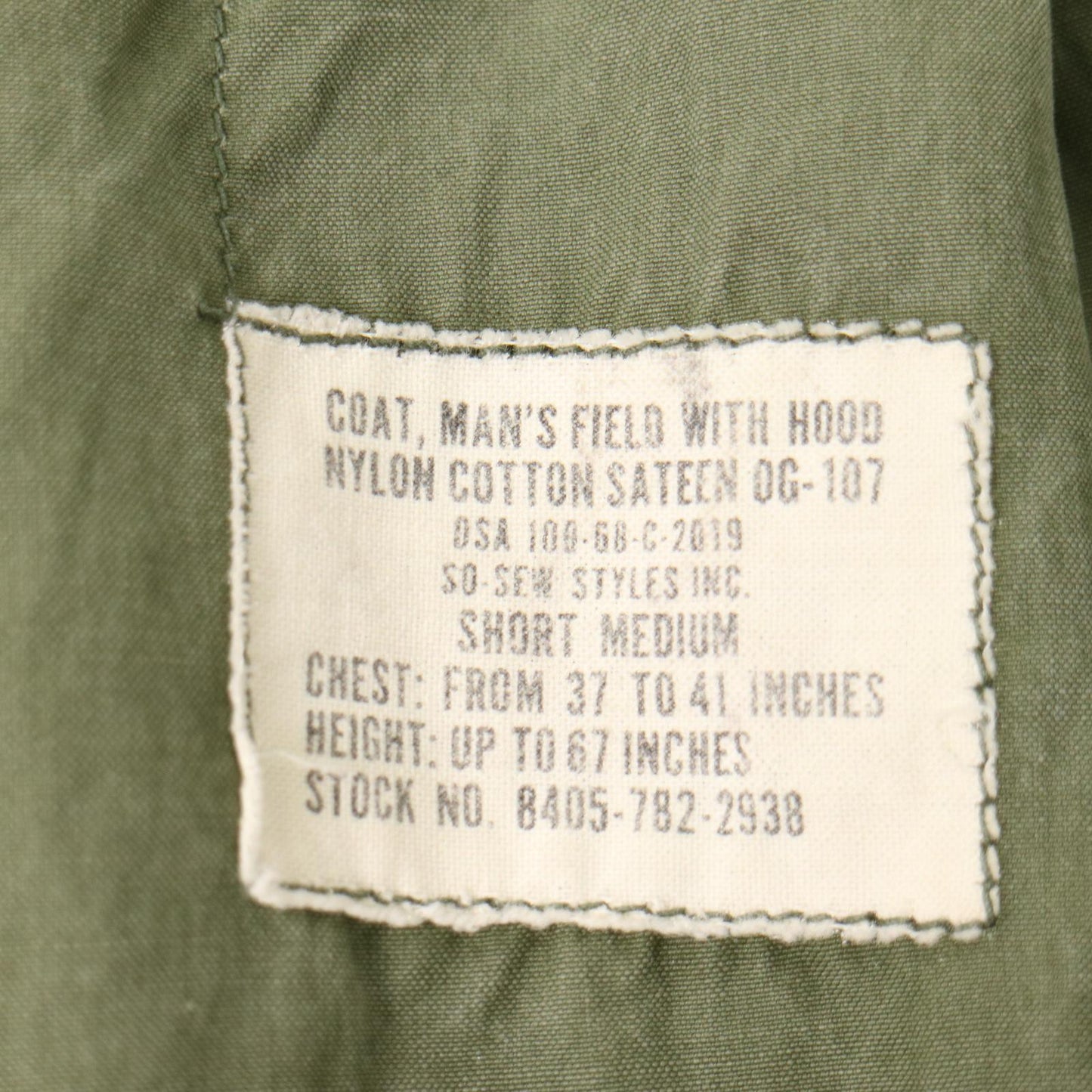 60s U.S. ARMY M-65 Field Jacket 2nd Military Jacket