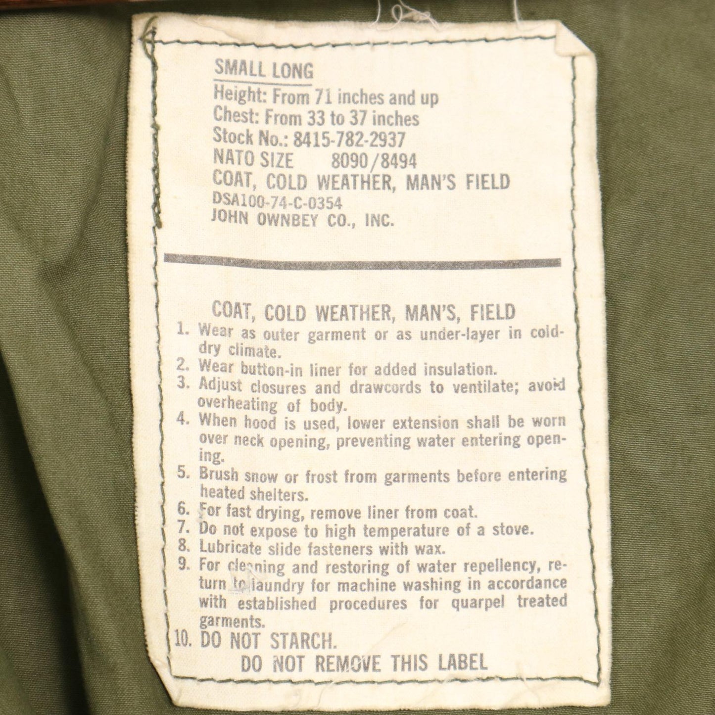 70s U.S. ARMY M-65 Field Jacket 3rd Military Jacket