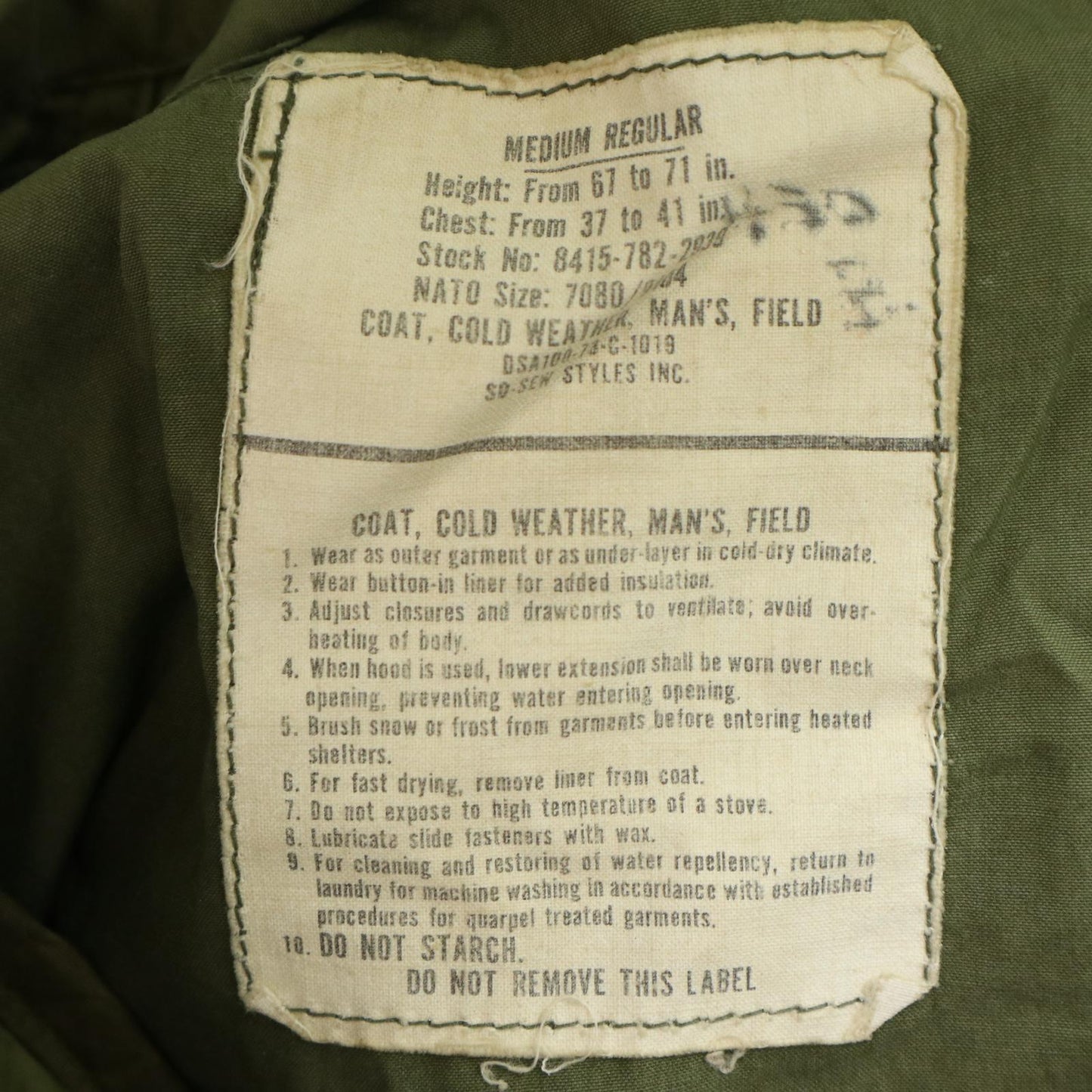 70s U.S. ARMY M-65 Field Jacket 3rd Military Jacket