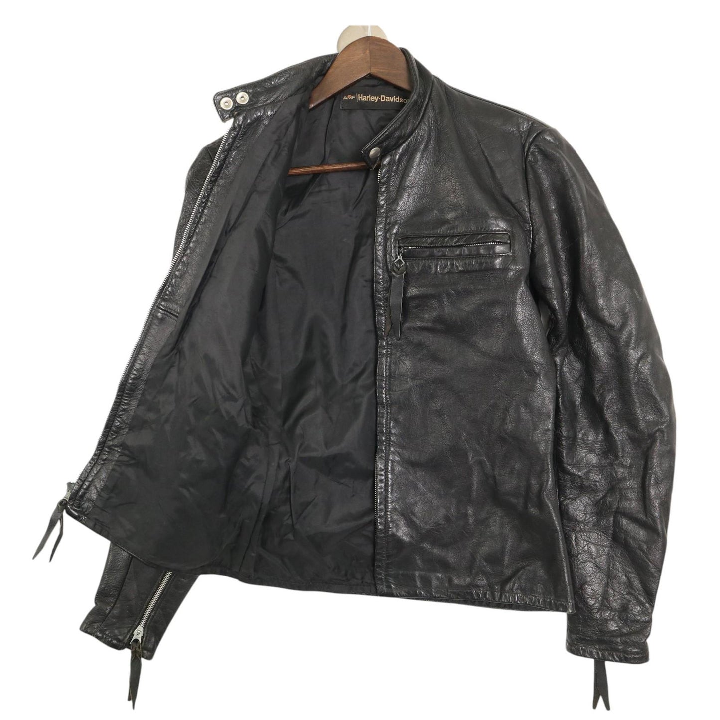 70s HARLEY DAVIDSON Single Riders Leather Jacket