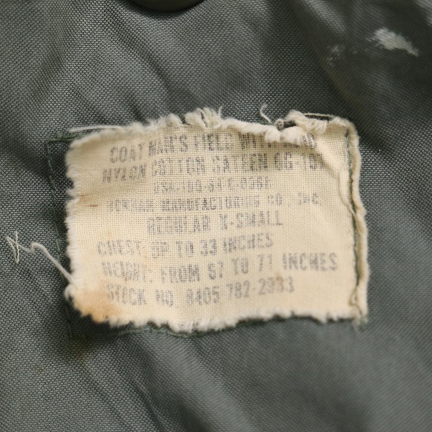 60s U.S. ARMY M-65 Field Jacket 2nd Gray Liner Military Jacket