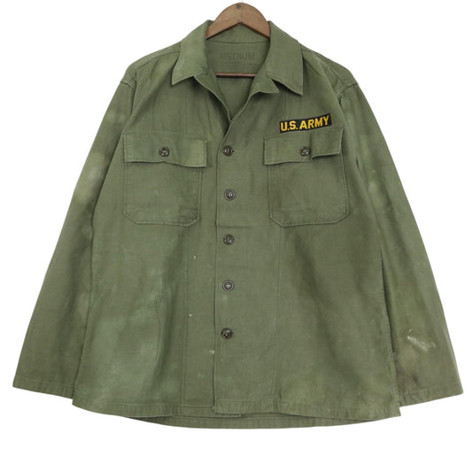 50s U.S. ARMY OG-107 Cotton Sateen Shirt Military Shirt