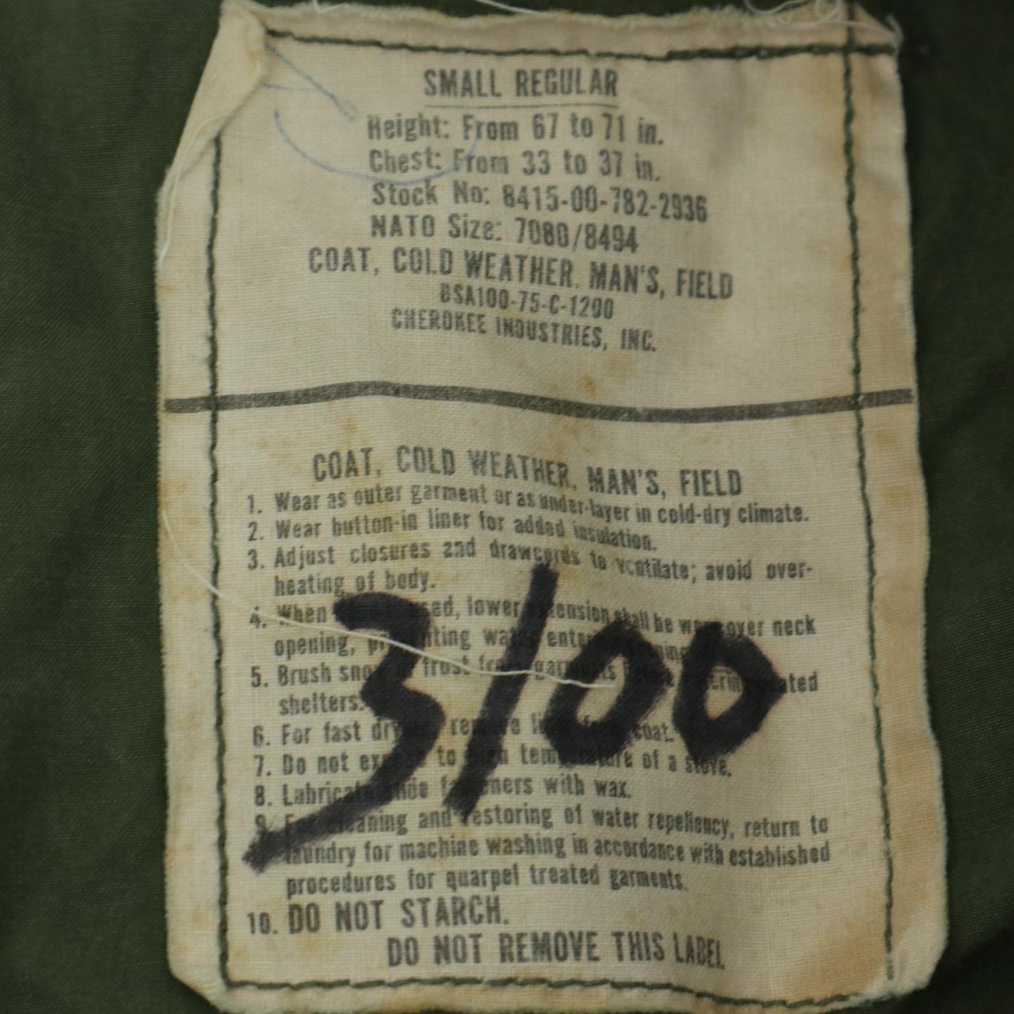 70s U.S. ARMY M-65 Field Jacket 3rd Military Jacket