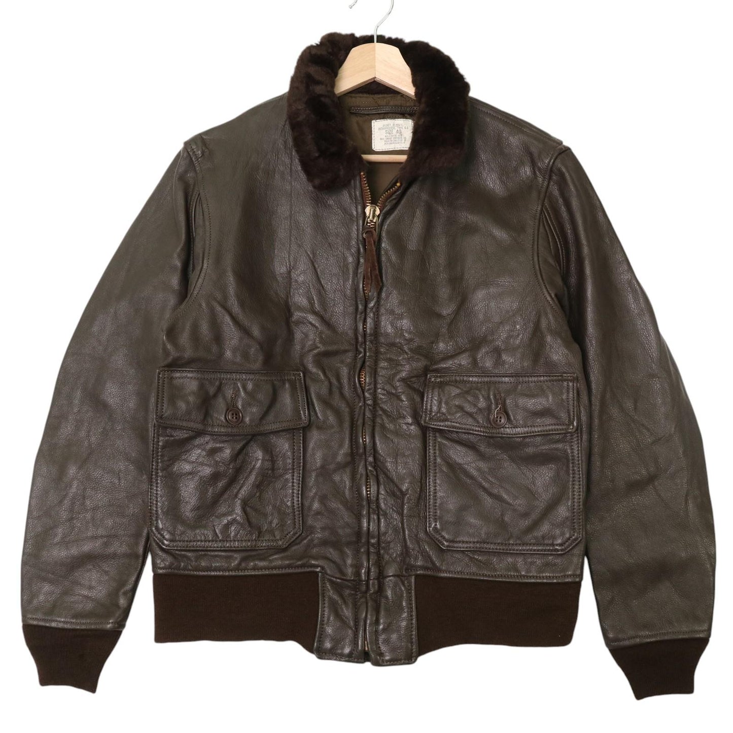 80s U.S.AIRFORCE G-1 Flight Jacket Leather Jacket