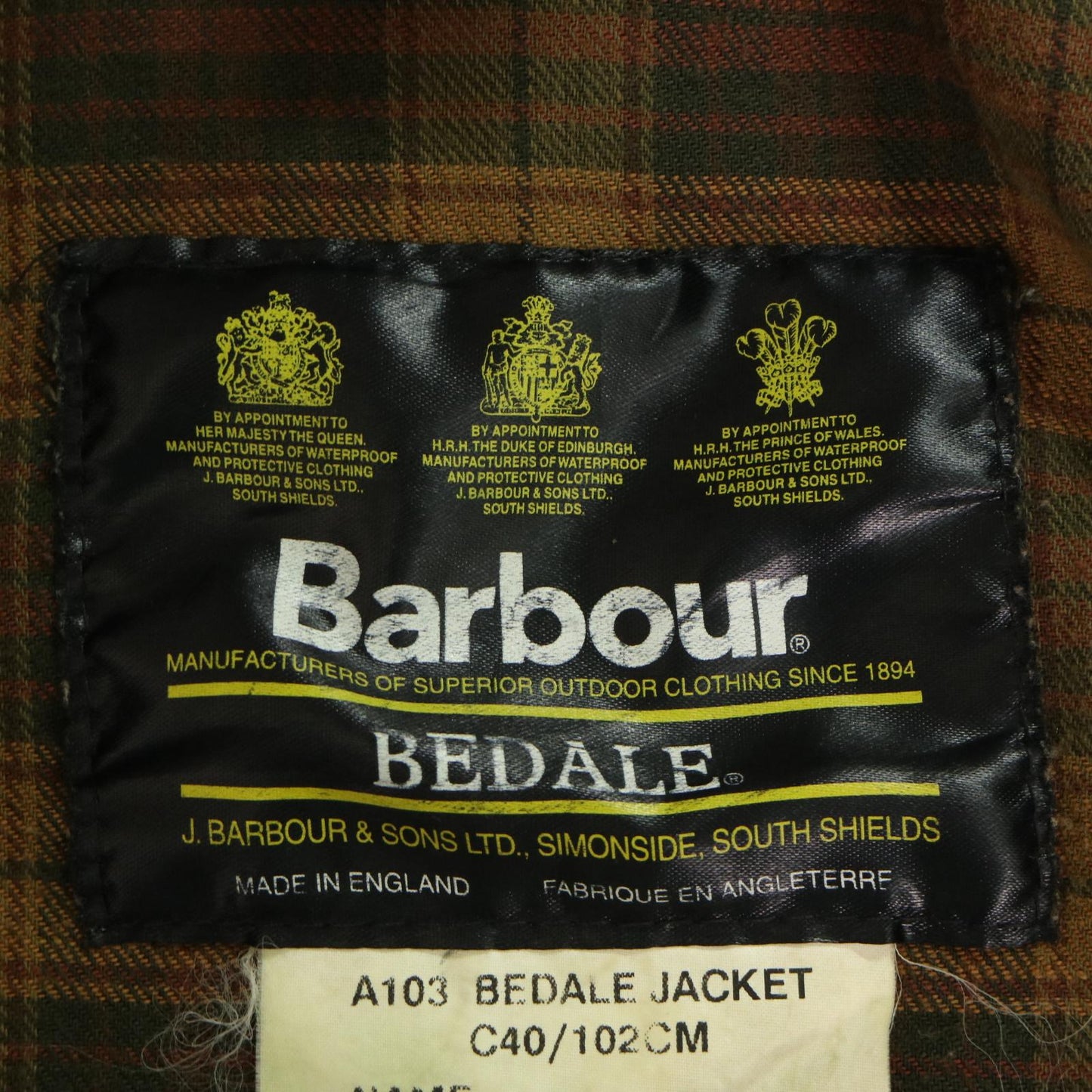90s Barbour BEDALE Oiled Jacket