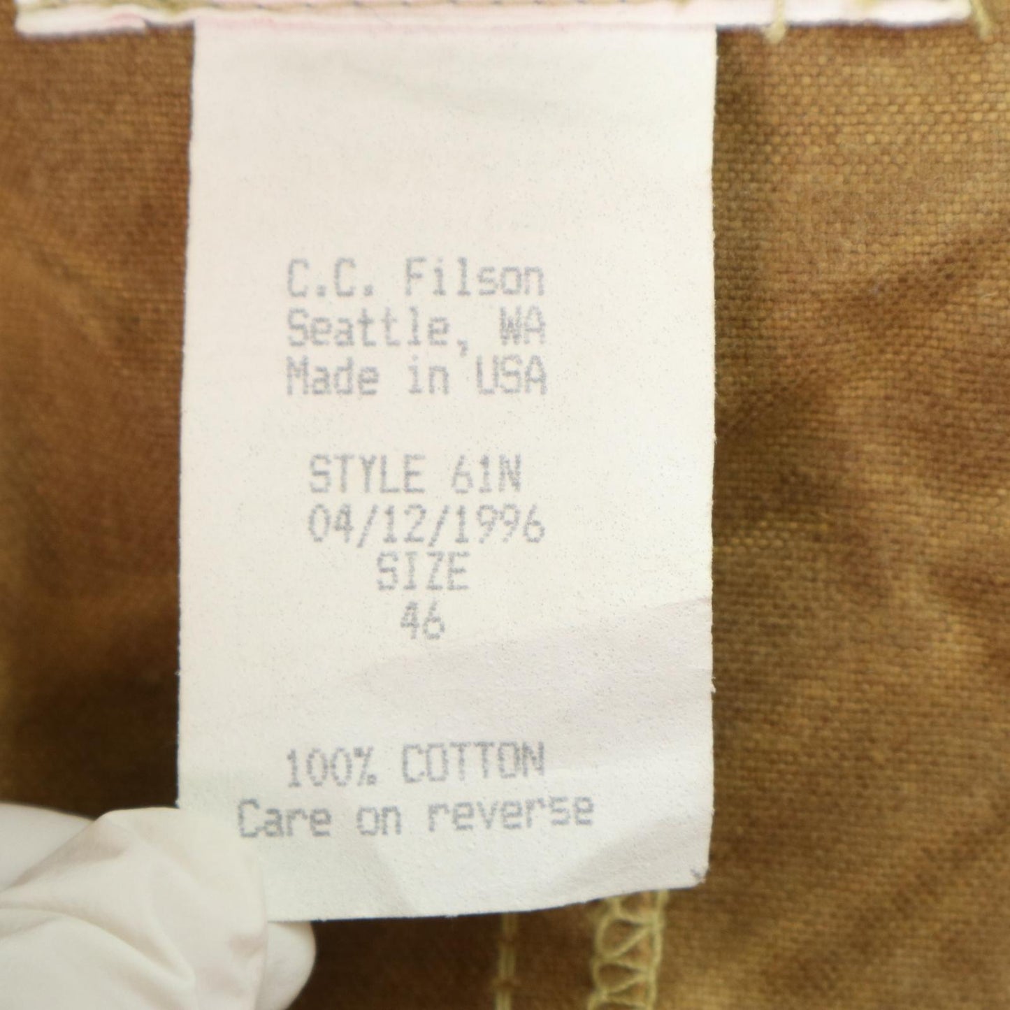 90s FILSON Oiled Jacket