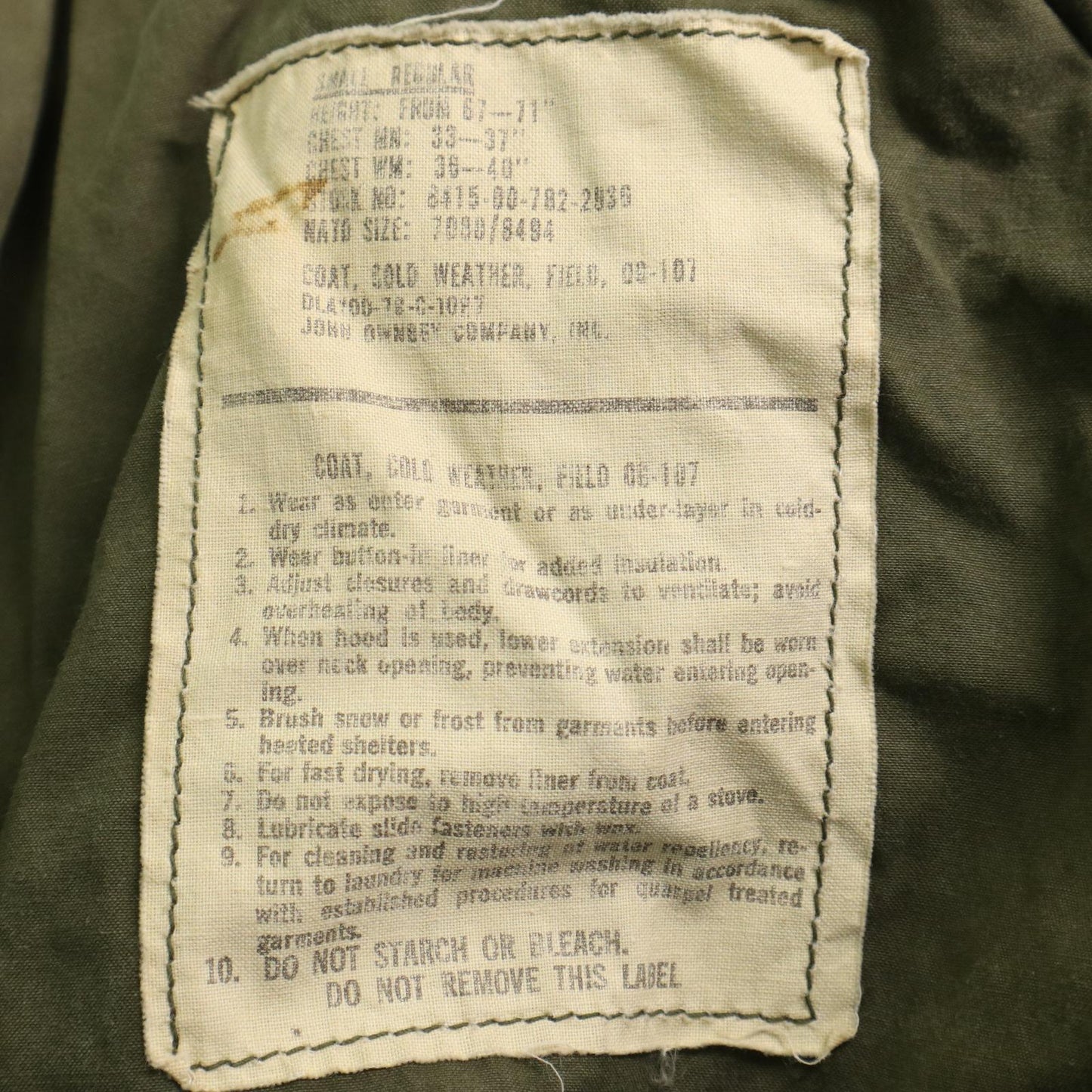 70s U.S. ARMY M-65 Field Jacket 3rd Military Jacket